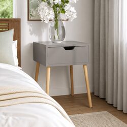 Elegant Grey Bedside Table 40x40x56 cm for Your Bedroom