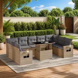 Enhance Your Outdoor Space with 10-Piece Sofa Set
