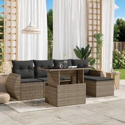 Enhance Your Outdoor Living with a 6-Piece Grey Sofa Set