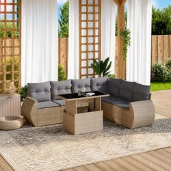 Stylish 7 Piece Garden Sofa Set with Cushions for Outdoor Living