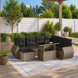 Enhance Your Outdoor Space with this 8 Piece Sofa Set