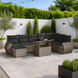 Enhance Your Outdoor Space with a 9 Piece Garden Sofa Set