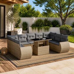 Transform Your Outdoor Space with This 10 Piece Sofa Set