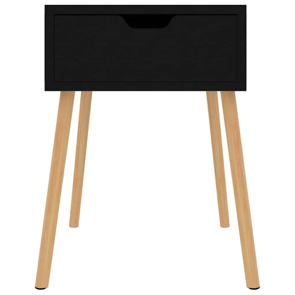 Bedside Cabinet 40x40x56cm Black High Gloss Modern Engineered Wood