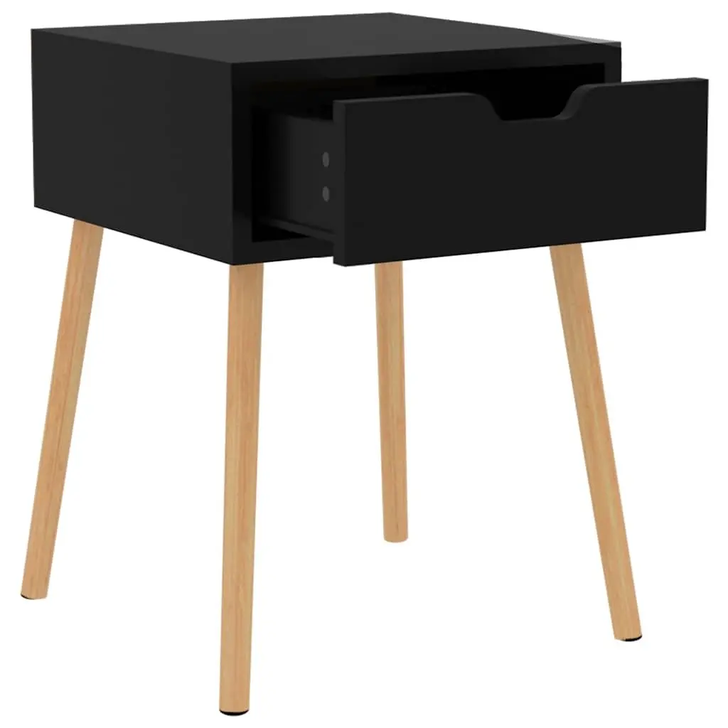 Bedside Cabinet 40x40x56cm Black High Gloss Modern Engineered Wood
