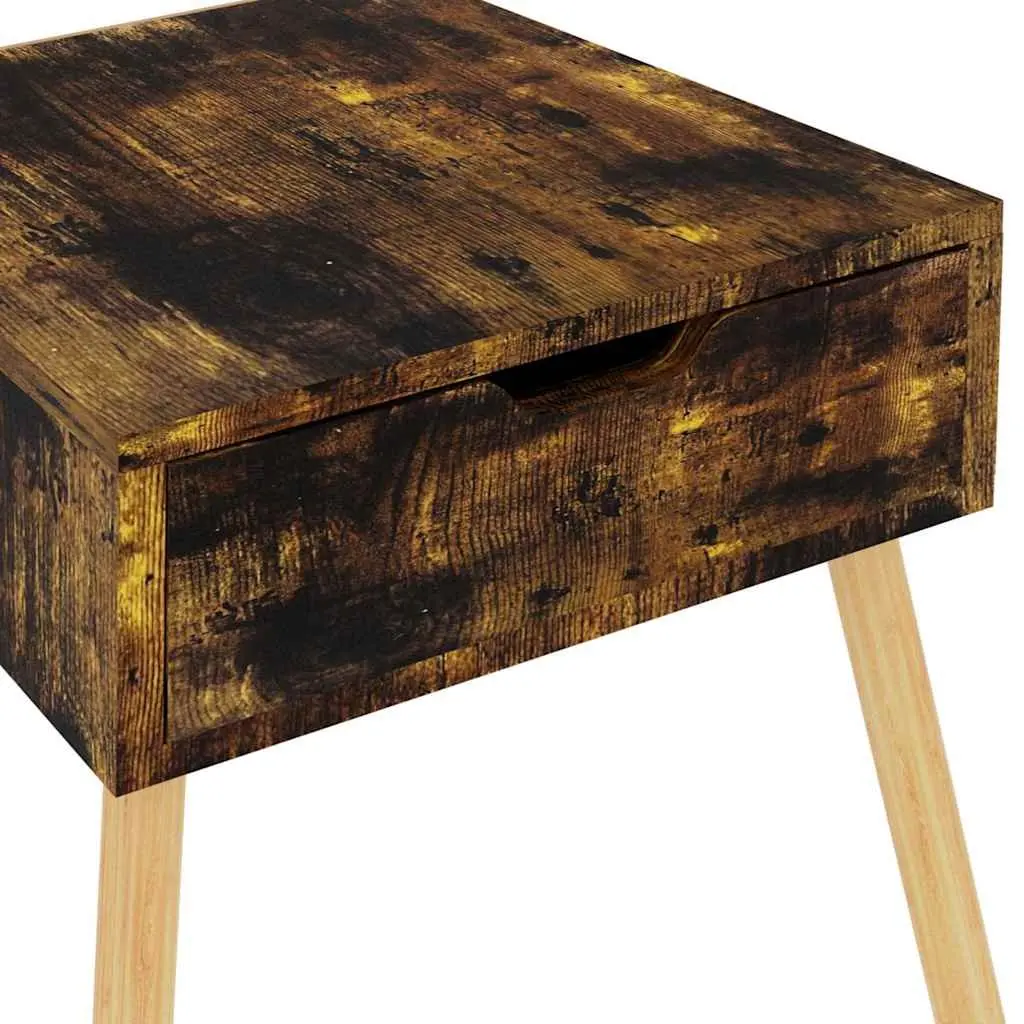 Bedside Cabinet 40x40x56 cm Brown Storage Drawer Modern Furniture