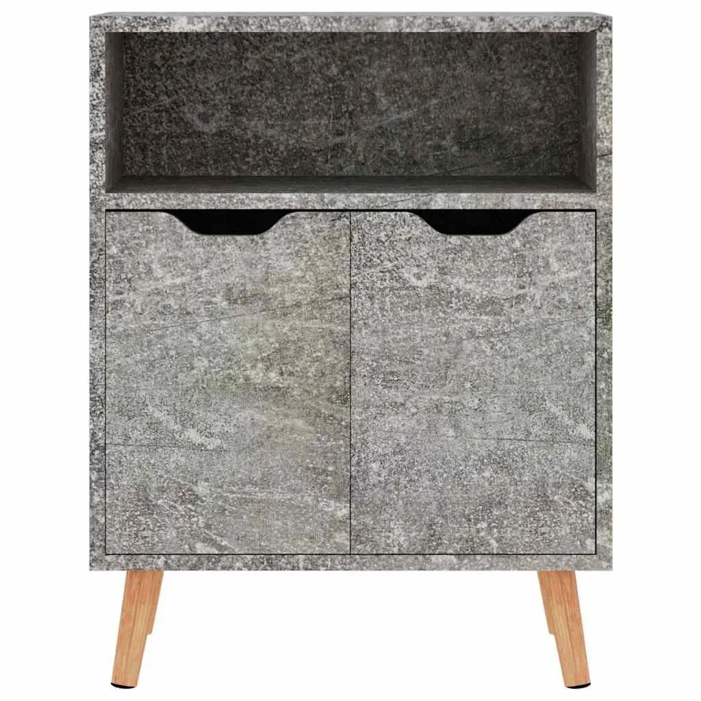 Sideboard Storage Cabinet Grey Engineered Wood Living Room Buffet