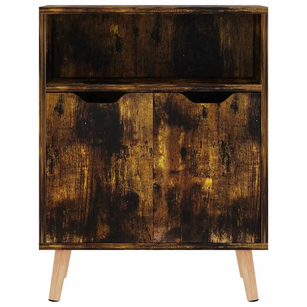 Sideboard Storage Cabinet Brown Engineered Wood Ample Storage for Living Room