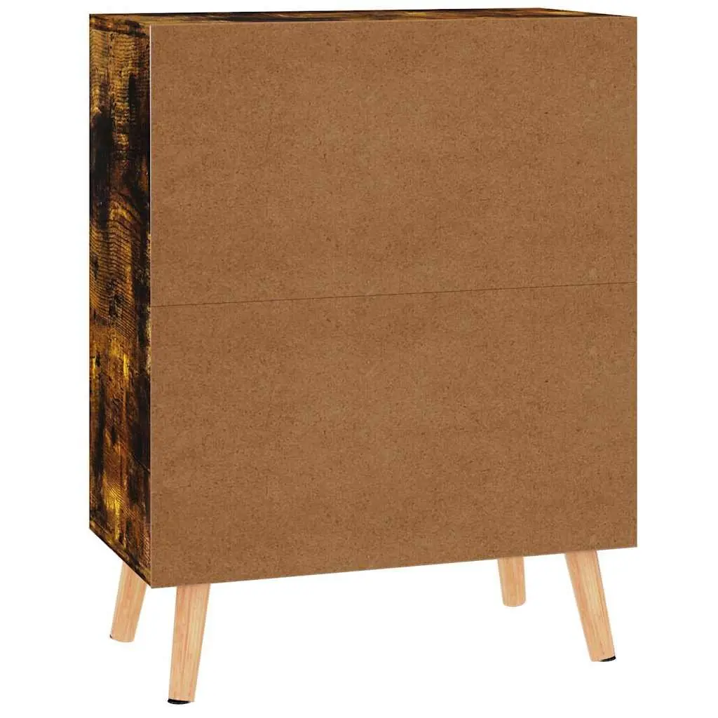 Sideboard Storage Cabinet Brown Engineered Wood Ample Storage for Living Room