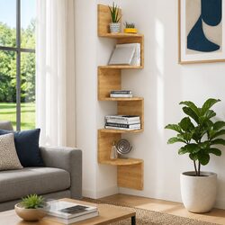 Maximize Your Space with a Brown Sonoma Oak Corner Shelf