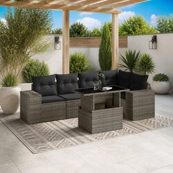 Enhance Your Outdoor Living with 6 Piece Grey Sofa Set