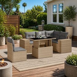 Enhance Your Outdoor Space with a 6 Piece Sofa Set