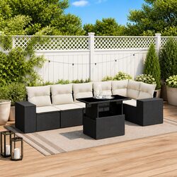 Enhance Your Outdoor Space with 7 Piece Black Sofa Set