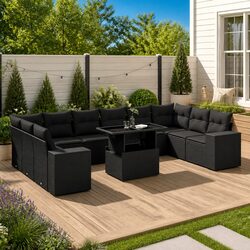 Enhance Your Outdoor Space with 11-Piece Garden Sofa Set