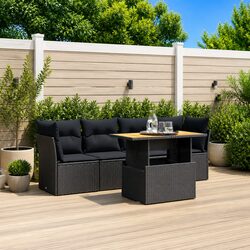 Outdoor 5 Piece Garden Sofa Set with Cushions - Elevate Your Space