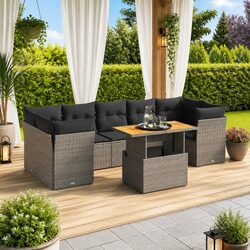 Elevate Your Outdoor Space with an 8 Piece Grey Sofa Set