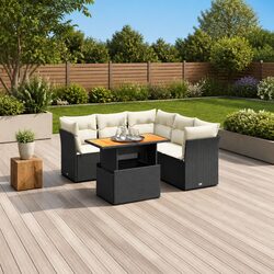 Enhance Your Outdoor Space with 5 Piece Black Sofa Set