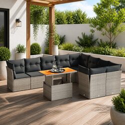 Elevate Your Outdoor Living with a 10-Piece Garden Sofa Set