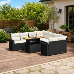 Elevate Your Outdoor Space with a 9-Piece Rattan Sofa Set