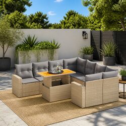 Transform Your Outdoor Space with 9-Piece Patio Lounge Set