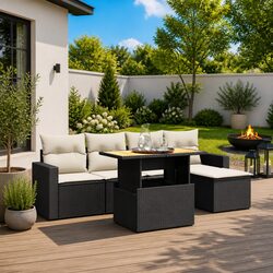 Transform Your Outdoor Space with 6 Piece Garden Sofa Set