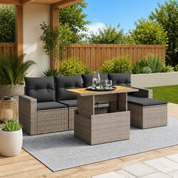 Elevate Your Outdoor Space with a 6 Piece Grey Sofa Set