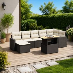 Stylish 8-Piece Outdoor Patio Sofa Set with Cushions