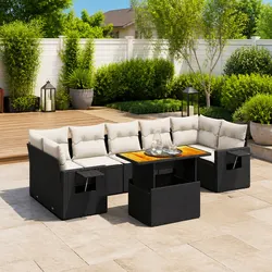 Stylish Black Modular Sofa Set for Outdoor Living