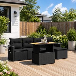Transform Your Outdoor Space with 6 Piece Garden Sofa Set