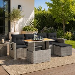 Enhance Your Outdoor Space with a 6-Piece Garden Sofa Set