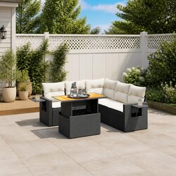 Enhance Your Outdoor Space with a 6 Piece Sofa Set - Black
