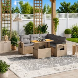 Enhance Your Outdoor Space with 6 Piece Garden Sofa Set