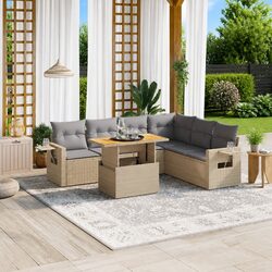 Beige Modular Outdoor Sofa Set for Enhanced Living Spaces