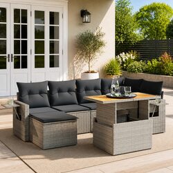 Transform Your Patio with This 7-Piece Modular Sofa Set