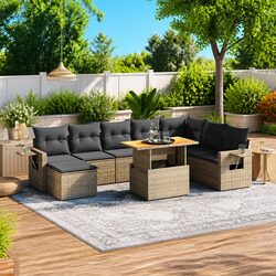 Transform Your Outdoor Space with a 9-Piece Garden Sofa Set