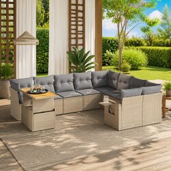 Transform Your Outdoor Space with This 10 Piece Garden Sofa Set
