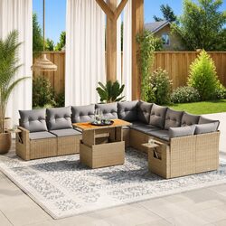 Transform Your Patio with This Stylish 11 Piece Garden Sofa Set