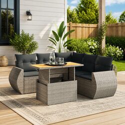 Enhance Your Outdoor Space with 6-Piece Sofa Set