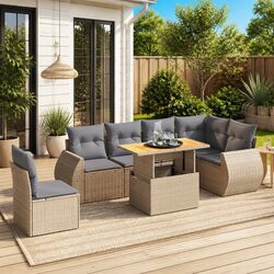 Enhance Your Outdoor Experience with 7 Piece Sofa Set
