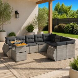Transform Your Outdoor Space with 10-Piece Sofa Set