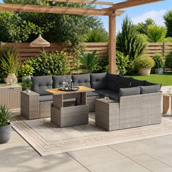 Transform Your Outdoor Space with This 9 Piece Sofa Set