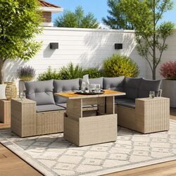 Transform Your Outdoor Space with 6 Piece Sofa Set