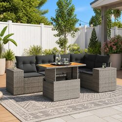 Enhance Your Outdoor Space with 6-Piece Sofa Set