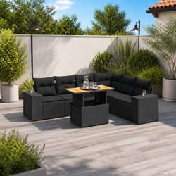 7 Piece Outdoor Sofa Set with Cushions for Patio Relaxation