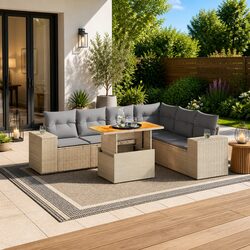 Transform Your Patio with This 7 Piece Garden Sofa Set