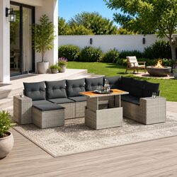 Transform Your Outdoor Space with a 9-Piece Garden Sofa Set