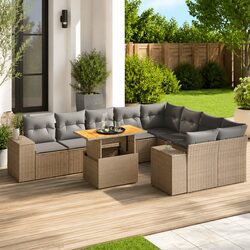 Transform Your Outdoor Space with this 10 Piece Sofa Set