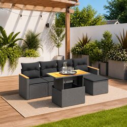 Transform Your Outdoor Space with 6 Piece Garden Sofa Set