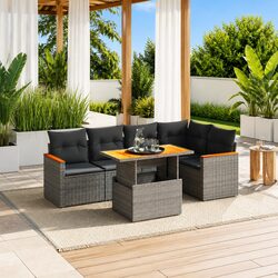 Enhance Your Outdoor Space with a 6 Piece Grey Sofa Set