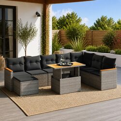 Enhance Your Outdoor Experience with This 9 Piece Sofa Set